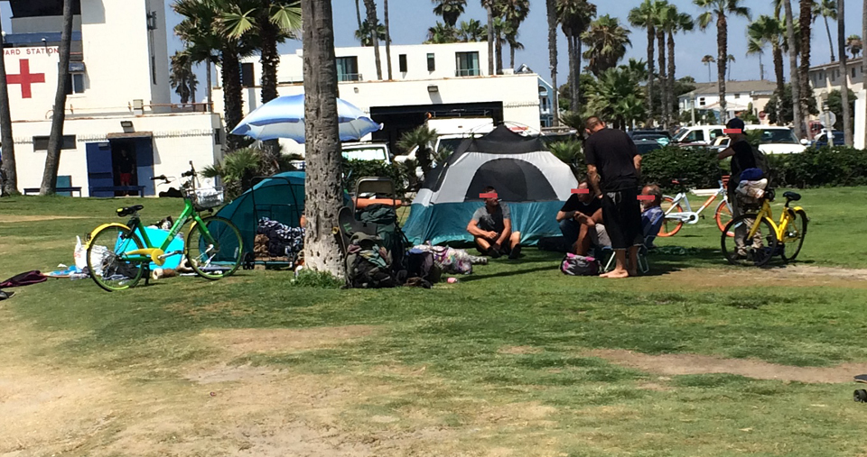 Homeless Campers in Ocean Beach